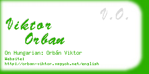 viktor orban business card